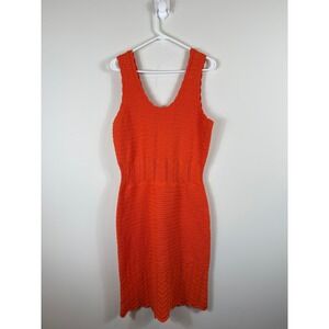 Haute Hippie Crochet Knit Bodycon Orange Dress Women's‎ Size Large